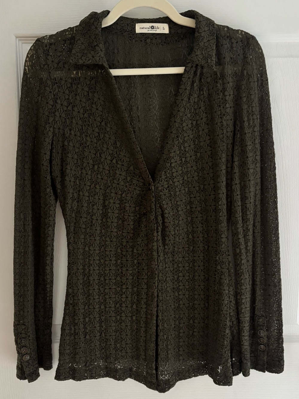 Natural Life sheer lace blouse